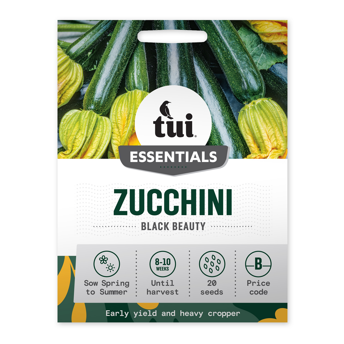 Tui Zucchini Seed - Black Beauty